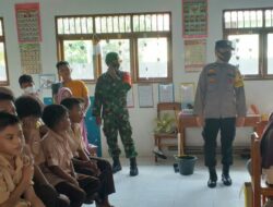 Sinergitas TNI-Polri,  Pantau Kegiatan Vaksinasi Anak Usia 6-11 Tahun
