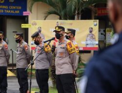 Saat Pimpin Apel Jam Pimpinan, Kapolres Takalar Apresiasi Kinerja Personel PAM Ops Ketupat