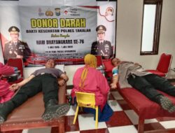 Sambut HUT Bhayangkara Ke-76, Polres Takalar Gelar Donor Darah