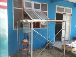 Pekerjaan rehabilitas perpustakaan SD 19.rangas 