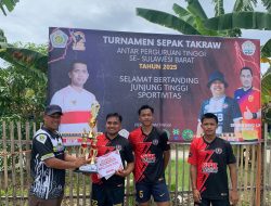 Mahasiswa STIKES BBM Majene Meraih Juara Satu ajang Turnamen Sepak Takraw Antar Perguruan Tinggi se Sulbar